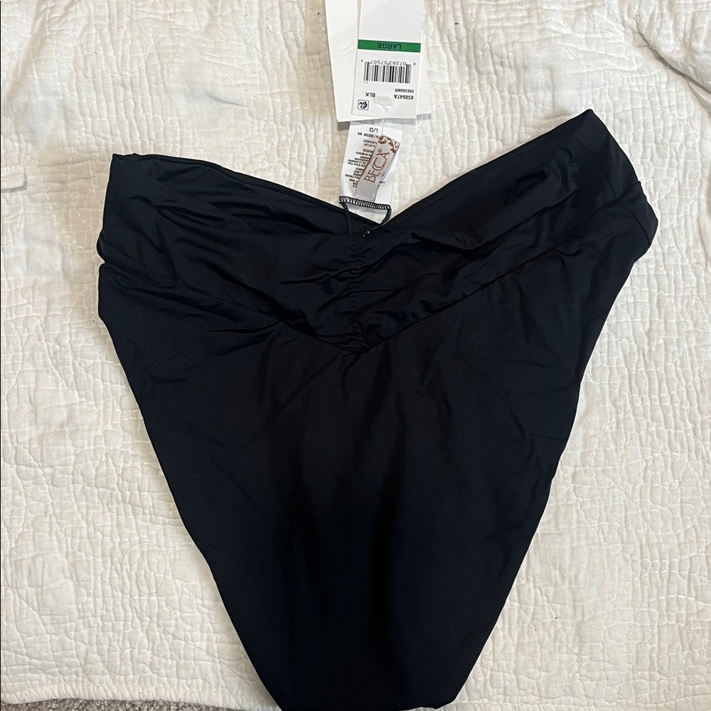 Весса High Waisted Shirred Bikini Bottom, Cheeky Coverage, L / 537 -6 - Picture 8 of 8